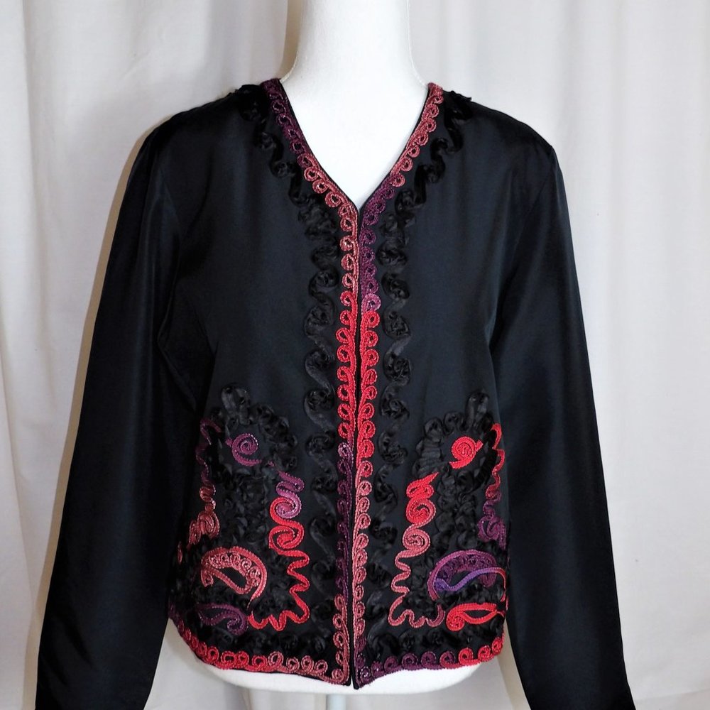 Ann Trinity 100% Silk Evening Jacket